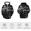 Fashion Novelty Hip-Hop Graffiti Print Men's Hoodies Hooded Sweatshirts Pullover Unisex Spring and Autumn