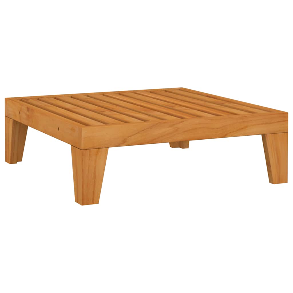 Modular Footstool with Dark Gray Cushion Solid Acacia Wood