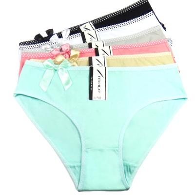 Plus Size Höschen Baumwolle Damen Unterwäsche Schleife Bikini Sexy Slip Mittlere Taille Dessous 2XL-4XL 6 Stück/Set