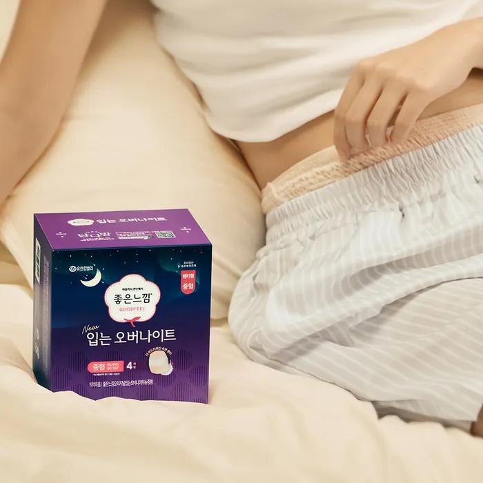 

[Хорошее ощущение] Оригинальные носимые ночные прокладки среднего/большого размера 4 шт. х 3 упаковки Large 4x3 pack