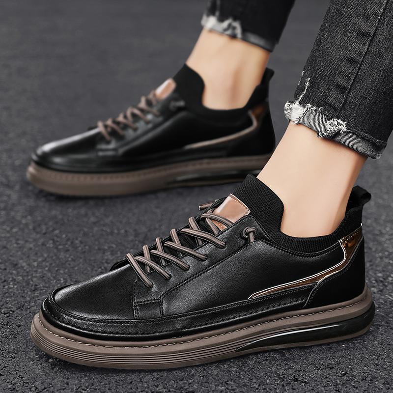 Trendy men's casual sneakers Luxury high-quality leather shoes minimalist style Comfortable men's shoes for party outdoor travel