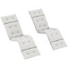 Set of Two 190 X 56cm Sun Lounger Cushions - Light Grey