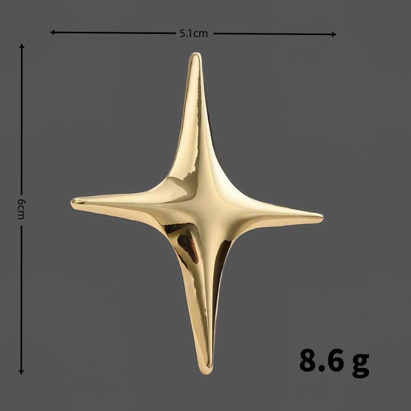 

High End Cross Star Brooch Pins for Women and Men Decorative Suit Button Badge Fashion Jewelry Accessories