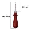 1pc 0.8/1.0/1.2/1.5mm Leather Edge Beveler Skiving Beveling Knife Cutting Hand Craft Tool with Wood Handle DIY Tools