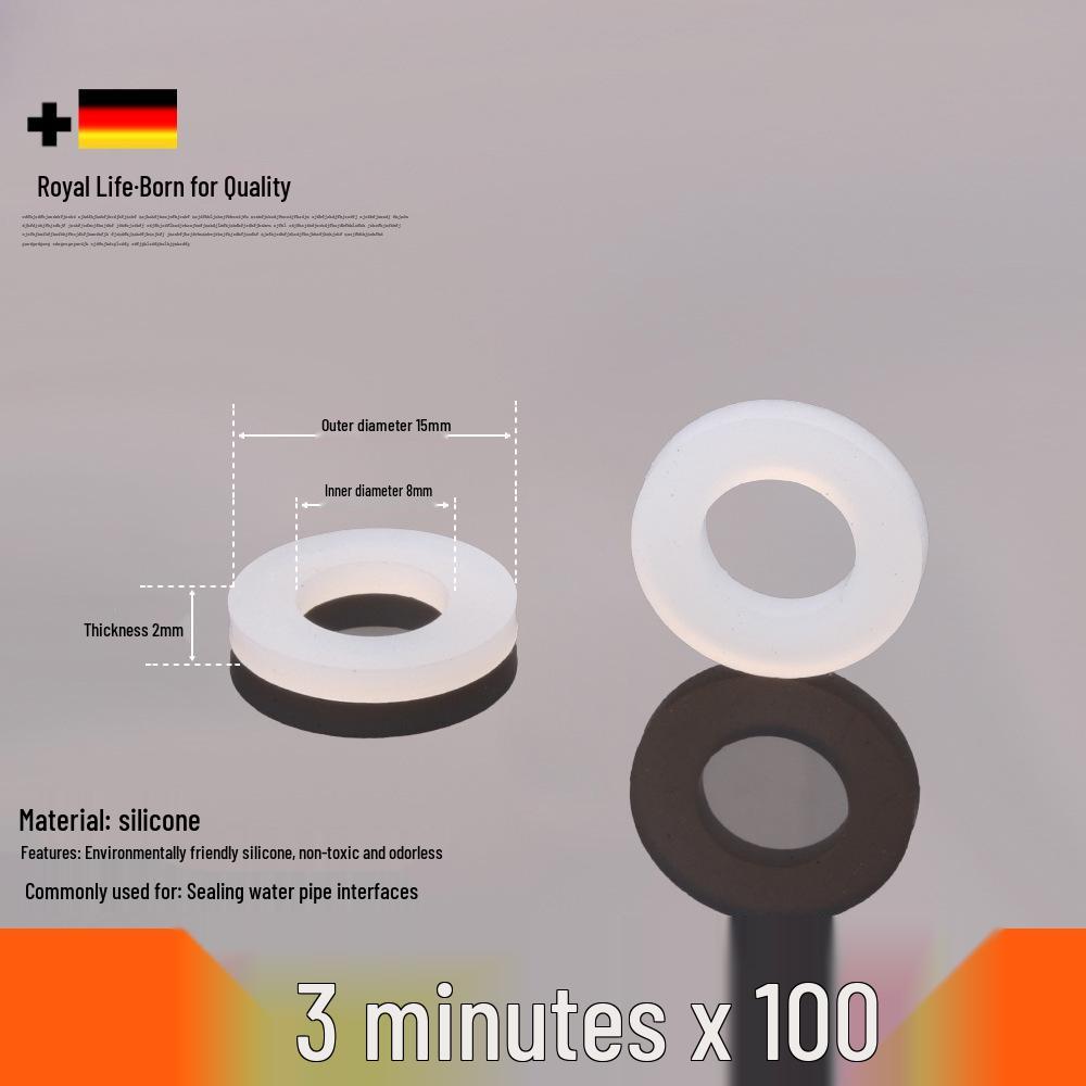 1-Inch Silicone Rubber Gasket Ring for Water Heaters and Pipes - 4-Minute Seal Flat Gasket