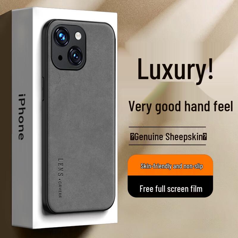 SHIYONG Leather Texture Full-Wrap iPhone Case
