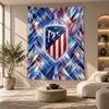 Decorative Tapestry,Atletico Madrid Printed Wall Art, Lightweight Wall Hanging For Bedroom Background
