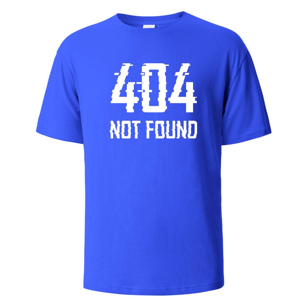 404Not Found Print TShirt Summer Tees For Men Women 100 Cotton Oneck Oversize Casual Short Sleeved Tops