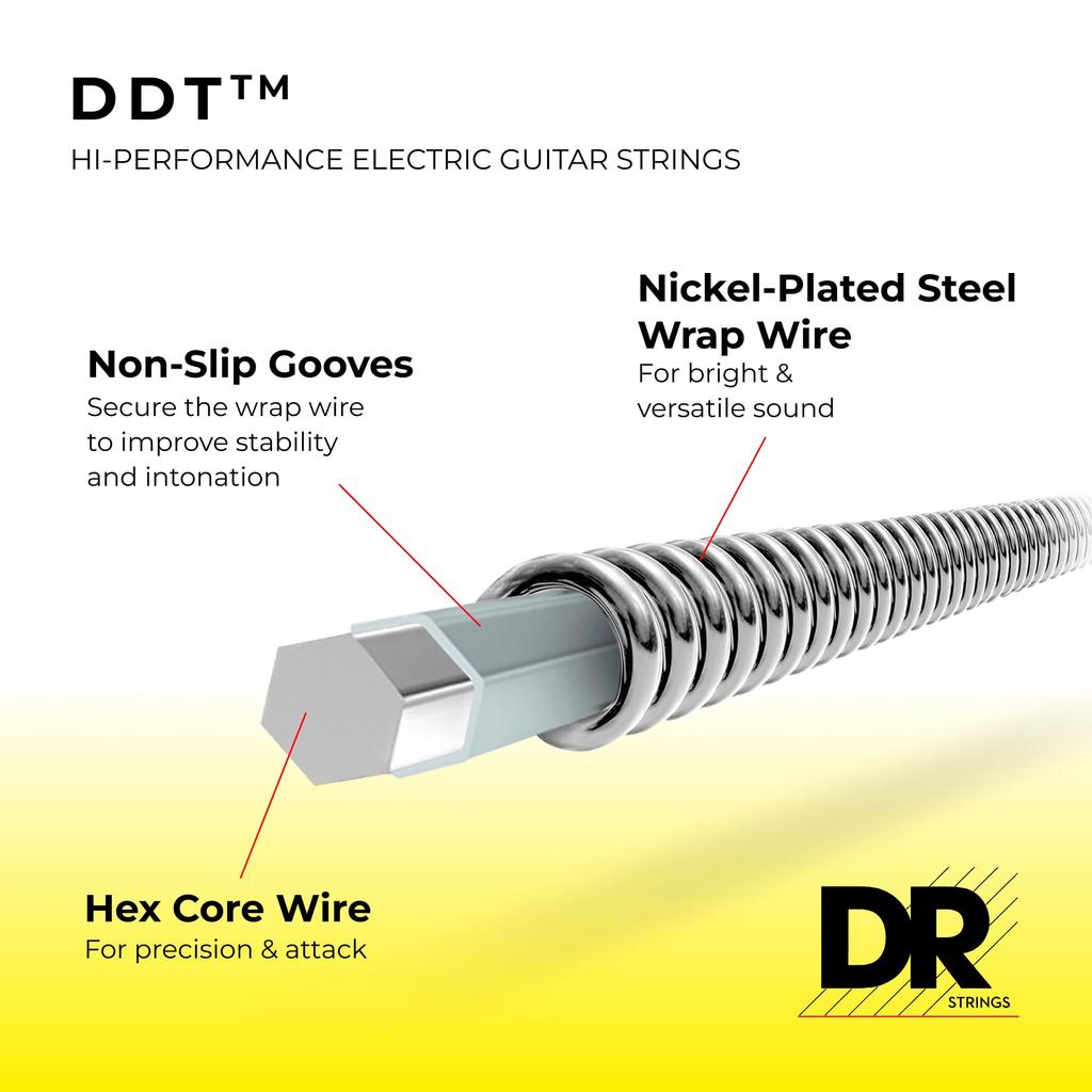 Corde elettriche DR 7 corde ACCORDATURA A DISCESA Nichelate .011-.065 DDT7-11 []