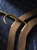 High-end Wooden Hangers for Sleeping Clothes, Seamless, Black Walnut Wood, Brass, Rooms, Hotels, 1Pc