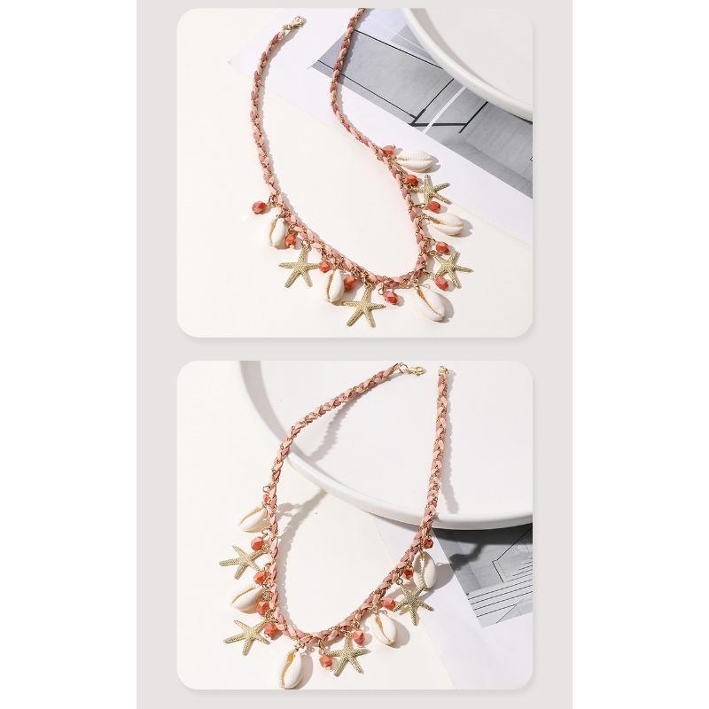 Handmade Seashell Starfish Beach Vacation Necklace For Women