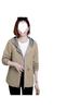 Women's Spring-Autumn Plus Size Hooded Windbreaker - Casual, Stylish, and Age-Reducing for Middle-Aged Women