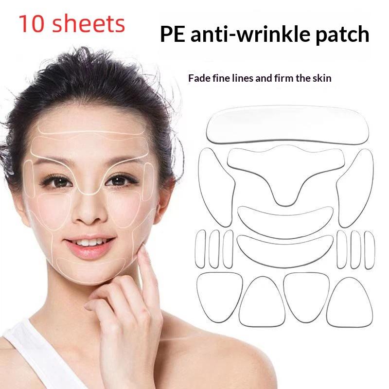160Pcs Pe Material Forehead Smile Patterns Transparent Skin-Friendly Anti-Wrinkle Sticker Invisible Nasolabial Folding Patches