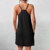 Women's Nightgown Sleeveless Chemise Pajama Dress Spaghetti Strap Racerback Tank Dress with Pockets