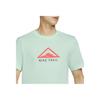 Nike Dri-FIT Trail Letter Logo Print Running Casual Breathable Crew Neck Short Sleeve T-Shirt Men Tops Mint-Green CT3858-391