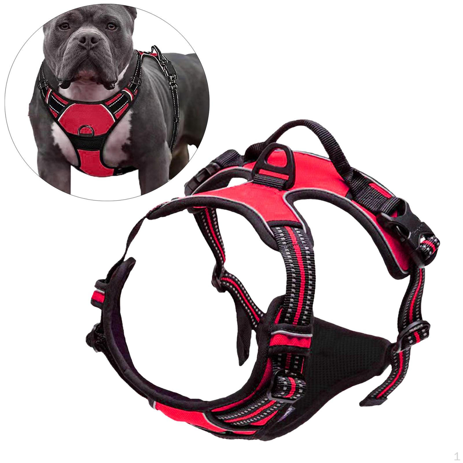 Harness Adjustable Reflective Cat Red M