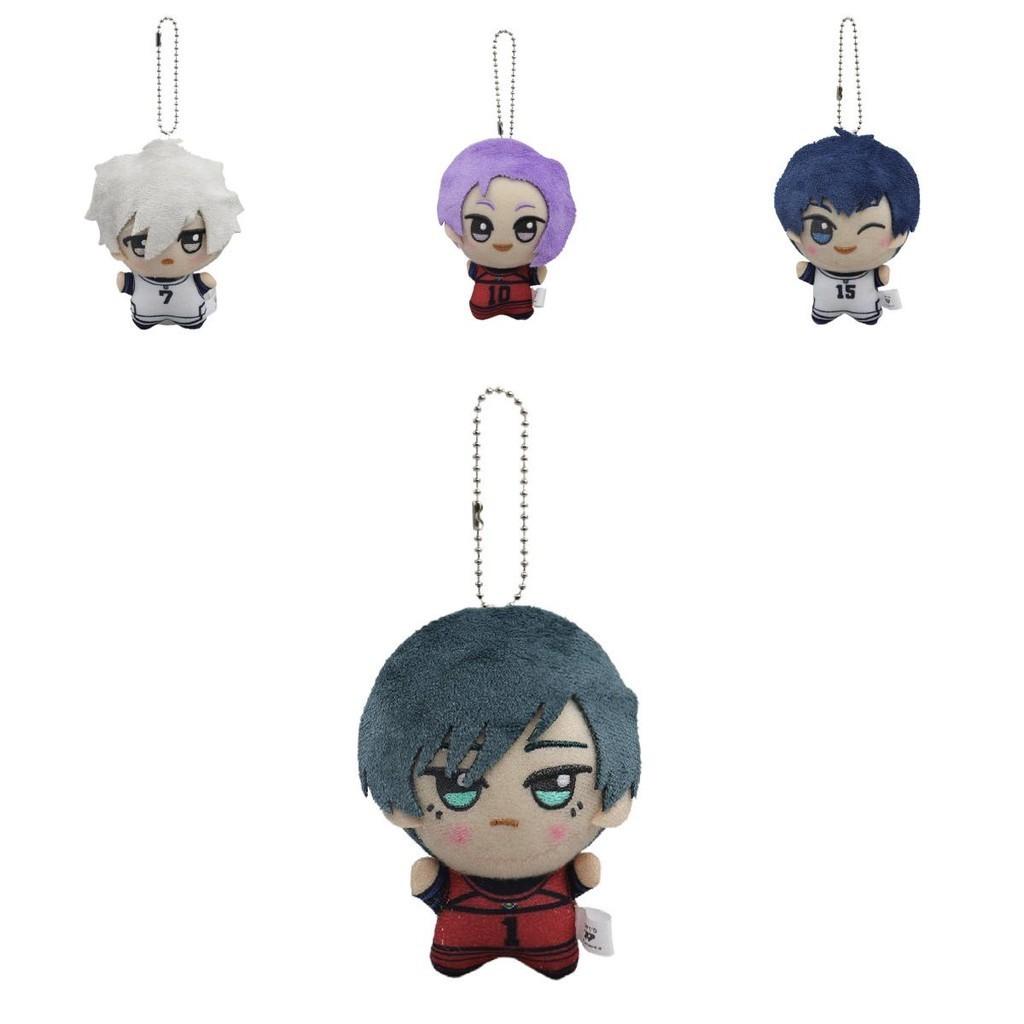 Plush Toy Keychain Adorable Blue Cartoon Animal Soft Pp Cotton Filling