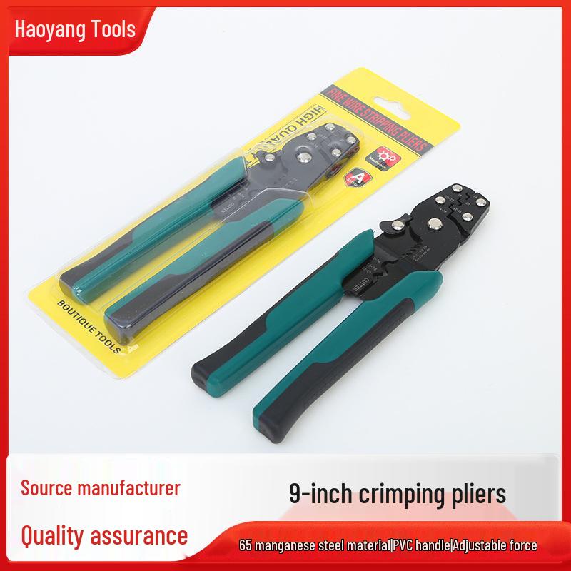 Electrician Crimping & Stripping Tool with Scissors for Wire, Cable, and Terminals