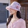 Summer Organza Sun Hat Children Casual Sun Hat Mother Travel Sunscreen Basin Hat In the Elderly Bucket Hat