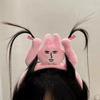 Women Pink Rabbit Headband Funny Creative Cute Plush Hair Bands Fashion Hair Accessories Sweet Rabbit Bangs Clip Headwear