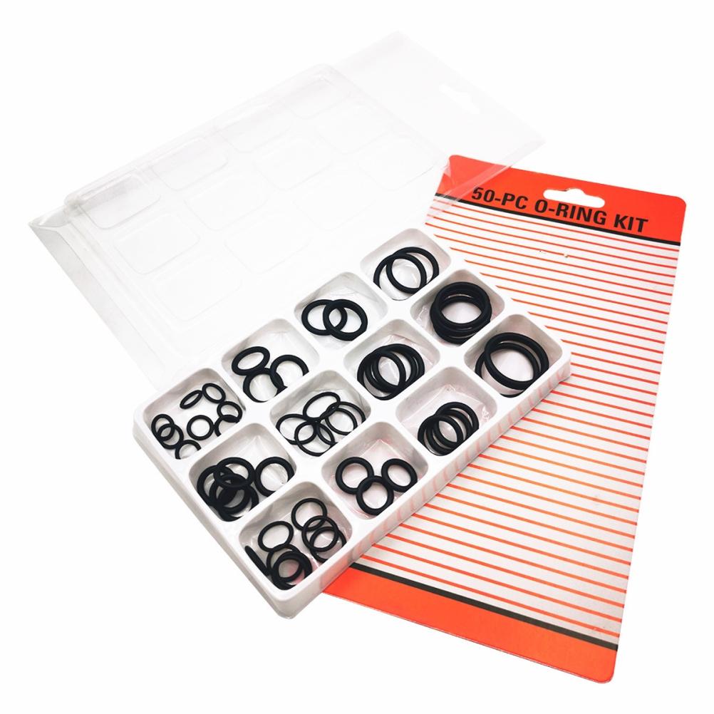 50 Stück/Set Gummi O-Ring Unterlegscheibe Wasserdichtigkeit Sortiment O-Ringe Dichtung Unterlegscheibe 12 Größen Dichtungen