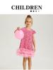 Girls' Sequin Princess Dress: 2025 Christmas Short-Sleeve Party Gown