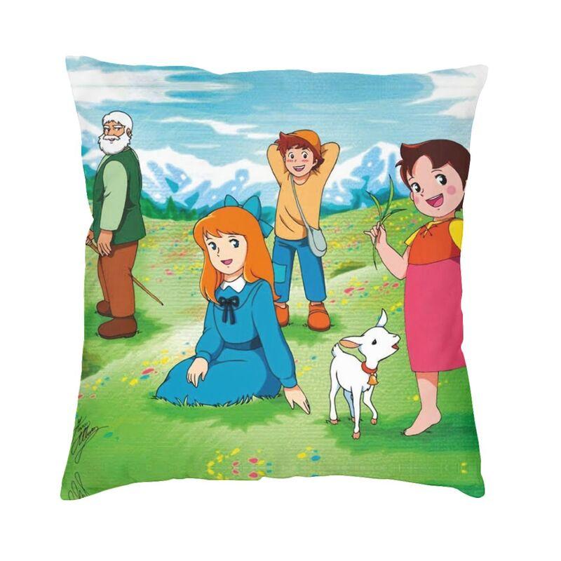 Heidi And Clara Cushion Cover Doublesided 3D Printing Alps Mountain Girl Throw Pillow Case for Sofa Pillowcase Home Decoration
