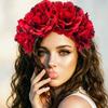 Rose Headpiece Artificial Flower Crown Gorgeous Design Bohemian Hair Accessories  Wedding