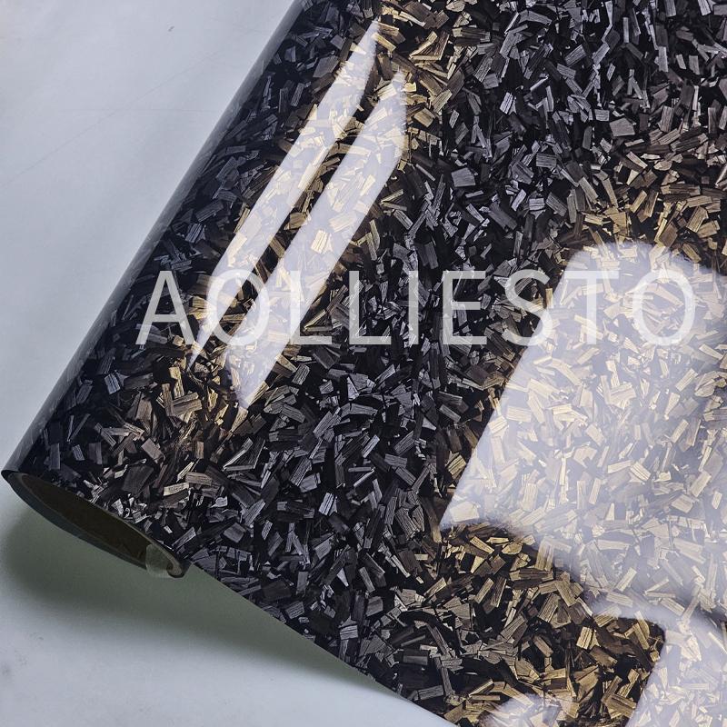 

High Glossy Black Gold Silver Red Forged Carbon Fiber Motorcycle Sticker Motorcycle Adhesive Vinyl Car Wrap Car Film Covering 30cmX50cm