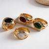 European and American pleated pattern resin oval bracelet retro medium and ancient style bracelet niche design sense jewelry women