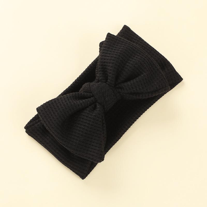 Doppellagiges großes Schleifen-Baby-Stirnband Neugeborene Baby-Mädchen Kinder Kopfschmuck Gestricktes Kinder-Haarband Turban Kopfbedeckung Haar-Accessoires