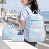 Nylon Kinder Schulrucksack Set Mit Erweiterbarem Volumen Und Cartoon-Print Für Mittelschüler