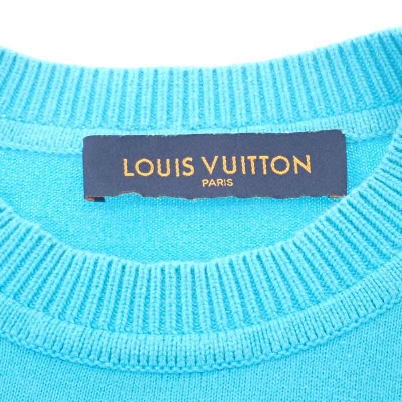 Louis Vuitton L Short Sleeve T-shirt Blue Cotton Mens