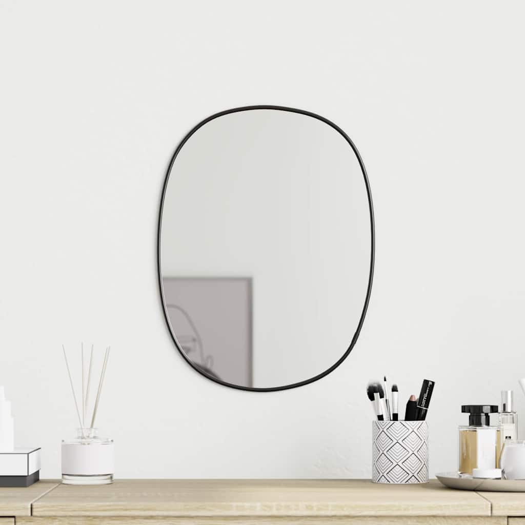 Vidaxl Wall Mirror, Black, 30X25 Cm