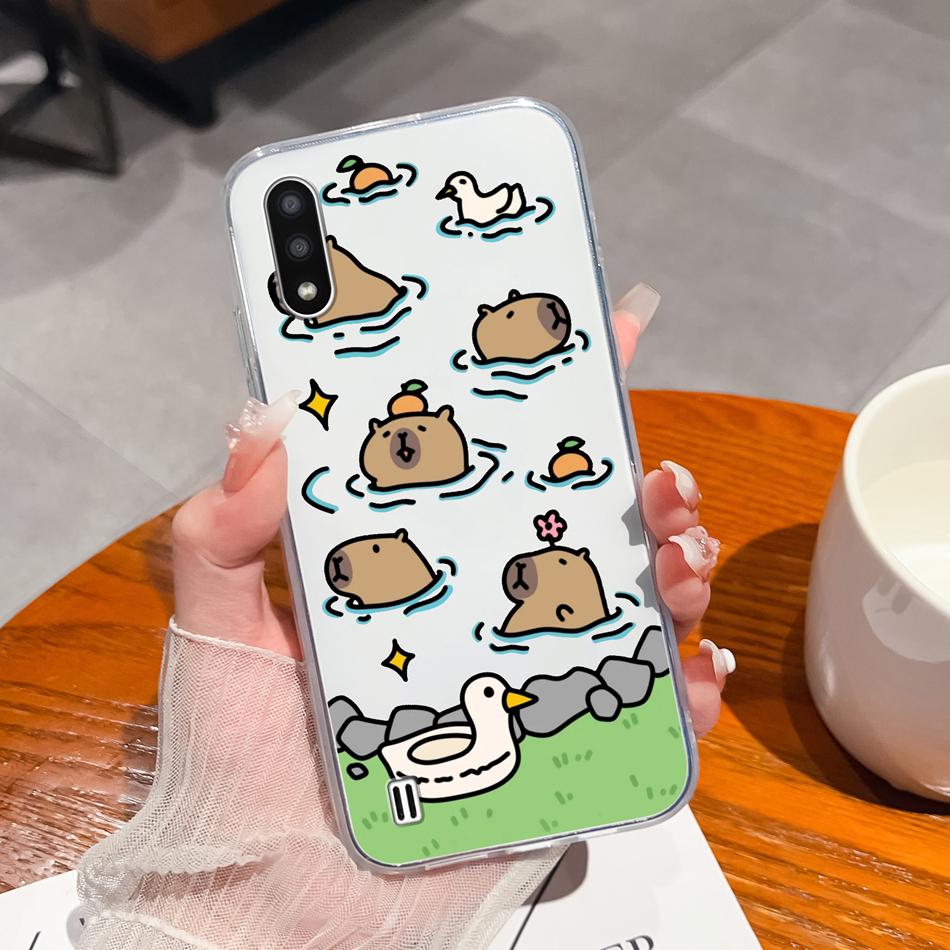 For Samsung Galaxy A01 M01 Core Case Gradient Flowers Soft TPU Silicone Phone Cases For Samsung A 01 M 01 Protective Back Cover