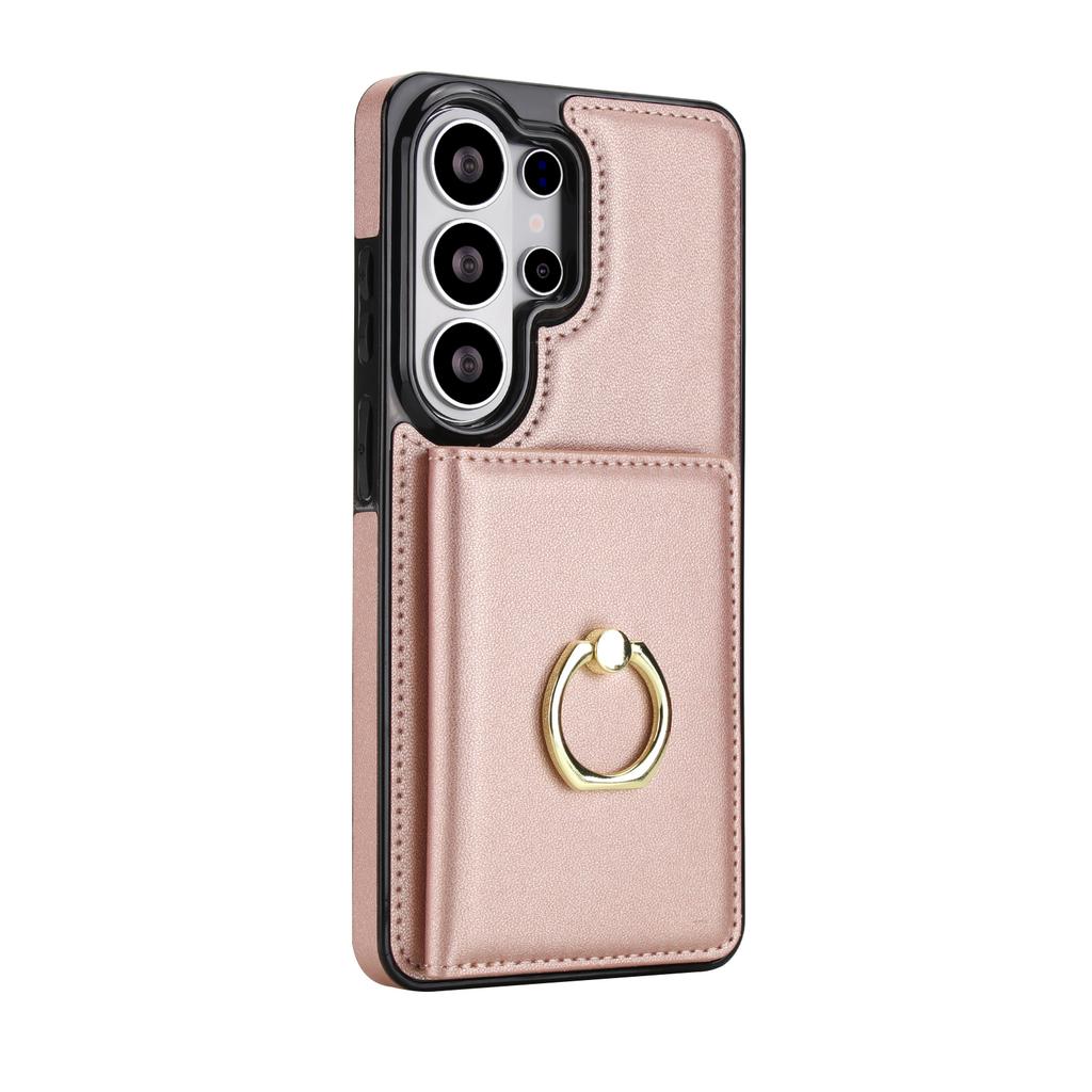 for Samsung Galaxy S23 S24 S25 S26 Ultra Plus A56 A36 A26 A16 A55 A35 A15 Leather Wallet Case Card Holder with Ring Kickstand