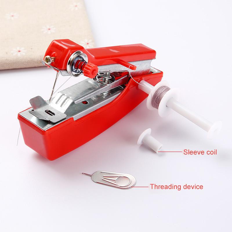 Handheld Sewing Machine Portable Mini Manual Simple Operation Sewing Instrument Useful Portable Sewing Machines Tool Accessories