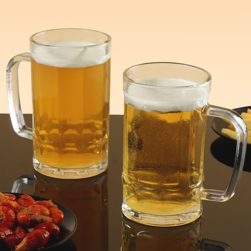 Baijie Large Capacity Glass Beer Mug with Handle