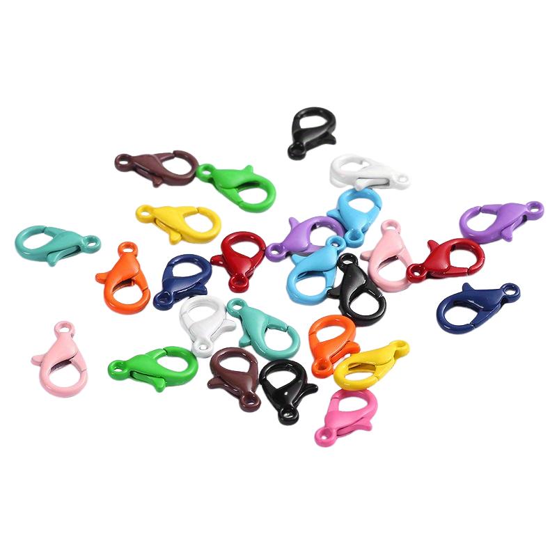 10pcs Colorful Lobster Clasp DIY Handmade Jewelry Accessories Metal Lacquer Lobster Clasp Wholesale Necklace Bracelet Connection Clasp