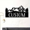 Unique Custom Metal Sign Mountain Address Rustic Western House Decor Door Number Home Entrance