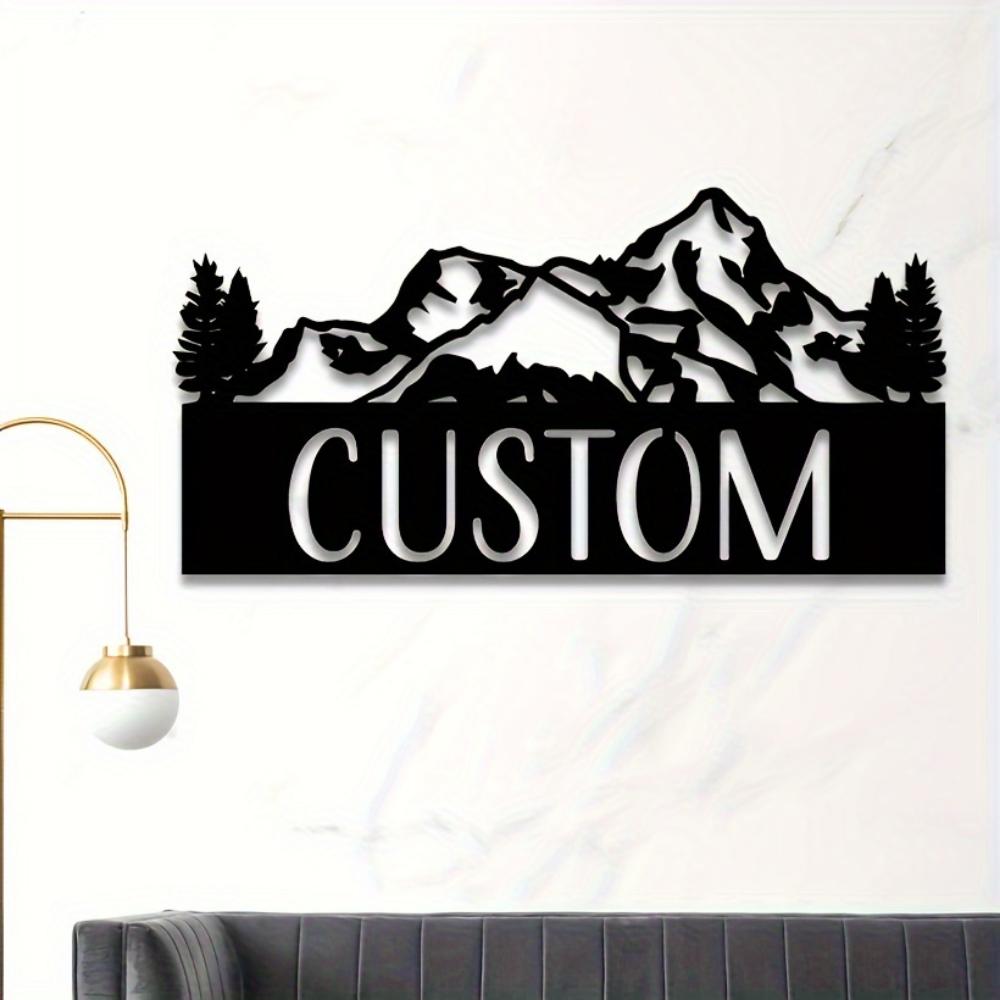 Unique Custom Metal Sign Mountain Address Rustic Western House Decor Door Number Home Entrance