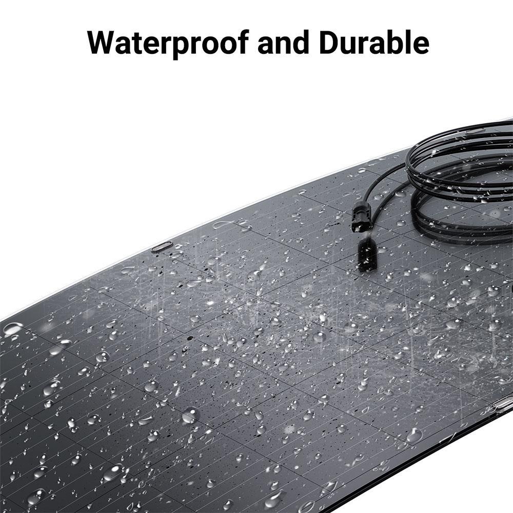 LIONSHEE LS-SP120 120W Flexible Solar Panel 2PCS, 18.66% High Efficiency, 2mm Ultra-thin, 30° Bendable, IP67 Waterproof, For RV/Boat/Rooftop/Camping