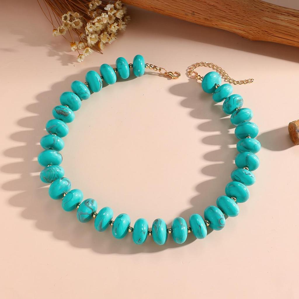 Colorful Retro Ethnic Beaded Necklace: Versatile Layered Accessory for Women