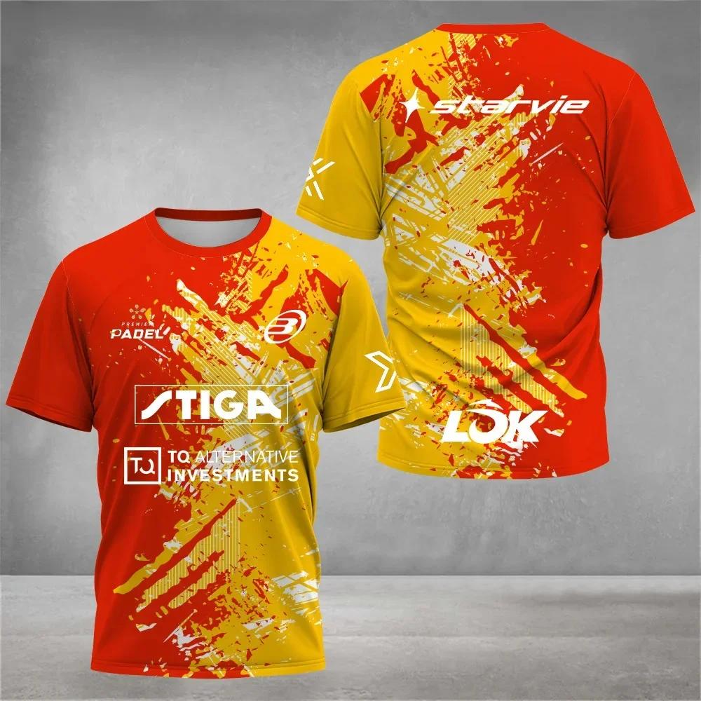 Moda Nuova Maglietta da Tennis Uomo Asciugatura Rapida Estate Larga Abbigliamento Padel Esterno Badminton Corsa Magliette Sportive Manica Corta Top