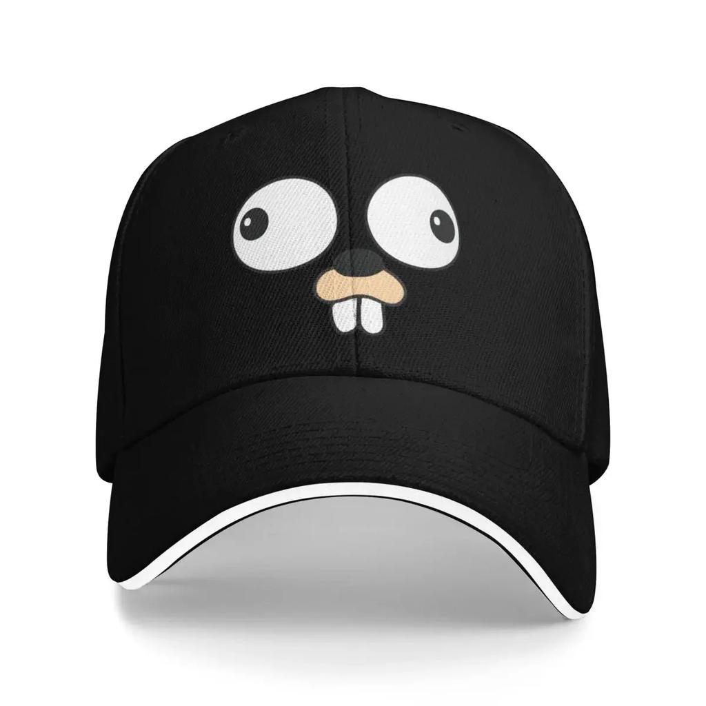 New Golang Gopher Go Face Baseball Caps Activities Snapback Hat Unisex Women Hats