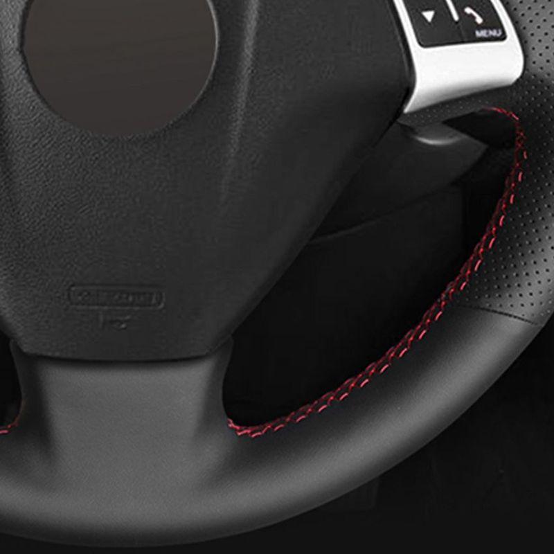 DIY Hand-stitched Black Artificial Leather Car Steering Wheel Cover for Fiat Bravo 2007-2015 Doblo 2010-2015 Opel Combo 2012