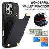 For iPhone 16 Pro Case TPU+PU Leather Hardware Decor Phone Cover with Card Holder