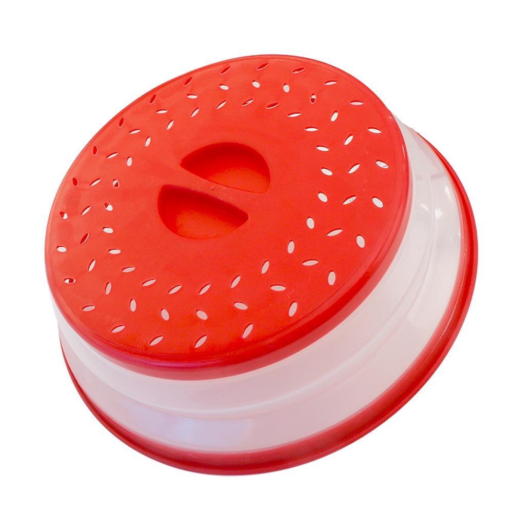 1PC 200℃ Collapsible Microwave Splash Guard Round Ventilated Collapsible Microwave Food Cover