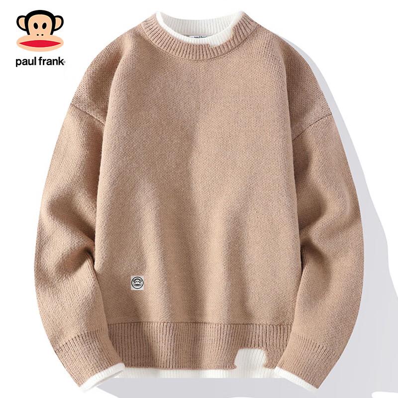 Paul Frank Men's Winter Fleece-Lined Faux Two-Piece Knit Sweater