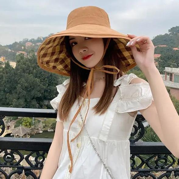 

WTEMPO солнцезащитные панамы с широкими полями, шляпы-ведра с защитой от УФ-лучей, женские уличные пляжные шляпы от солнца для путешествий 56-58cm кофейный